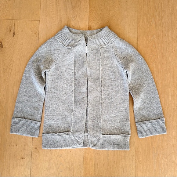 J. Crew Sweaters - J. Crew Heather Light Gray Women's 3/4 Sleeve Cardigan - XS